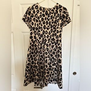 Eliza J Leopard Fit & Flare Dress